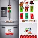 JOYIN 5 Pieces Christmas Kitchen Appliance Handle Covers for Kitchen Refrigerator Microwave Oven Dishwasher Decoration, Xmas Indoor Dcor, Party Favor Supplies.