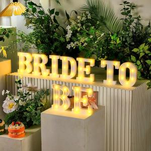 Honoson 9 Pcs Bride to Be Sign Lights Bridal Shower Decorations Engage Wedding Decor LED Neon Light for Engagement Wedding Bachelorette Party Decorations