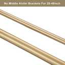 Double Curtain Rod for 28-48 Inches Windows, Blackout Wrap Around Window Curtain Rods1-inch Heavy Duty Adjustable Room Darkening Rustic Dual Drapery Curtain Rods for Livingroom, Kitchen, Patio