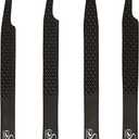 SIVOTE Fiber Tip Lash Tweezers for Eyelash Extensions with Diamond Grip, Black, Set of 4 - Precise Tips Japanese Steel for Classic, Volume & Mega Volume Lashes, Anti-Rust - Ideal for Lash Artists