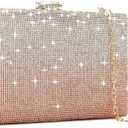 CARIEDO Women's Sparkling Clutch Purse Elegant Glitter Evening Bags Bling Evening Handbag for Dance Wedding Party Prom Bride