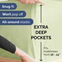 Extra Deep Queen Sheet Set - 6 Piece Breathable and Cooling Sheets - Hotel Luxury Bedding for Women, Men, Kids & Teens - Easy Secure Fit - Soft, Wrinkle Free & Comfy - Extra Deep Pockets - Light Sage