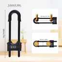 4 Pack U-Shaped Sliding Cabinet Locks Multifunctional Child Safety Lock Adjustable Baby Proof Clips for Home Cabinets Refrigerator Doors Cabinet Knobs and Window Handles (Black)