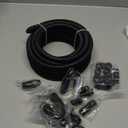 EVIL ENERGY 6AN Fuel Line Kit, 6AN Nylon Braided Fuel Line Hose Fitting Kit CPE 20FT Black