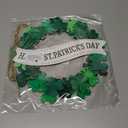 Wooden St. Patricks Day Door Sign - Shamrock Welcome Wreath Hanging Decor for Front Door, Wall, Indoor & Outdoor Irish Party Home Decorations (Happy St. Patrick's Day)