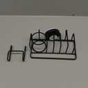 TAILI Sponge Holder with Strong Suction Cup, 4in1 Rustproof Sink Organizer  Sink Caddy Holds Sponges, Brushes, Stoppers & Scrapers  Black