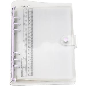 A6 A5 6-Holes Colorful PVC Cover Personal Organizer with Snap Button Closure File Folder for Loose Leaf Sheet Notebook (Orchid Bouquet, A5 Combo)