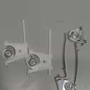 2 Pair Gliding Screen Door Roller Assembly Fits for Andersen Upper P/N #1997063 & Lower P/N #1997310 (1991 to Present), 1-1/4" Nylon Concaved Wheels, Edge Adjustable