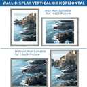 Hongkee 18x24 Frame Set of 2, Rustic Grey Wood Style - Display 18 x 24 Poster without Mat or 16x20 Picture with Mat, Wall Mounting Horizontal and Vertical