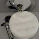 Adjustable Swivel Stool Metal Frame Salon Stool Round Vanity Stool Chair for Home, White