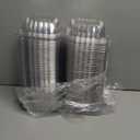 BallHull 50 Pcs Clear Thickening Plastic Hinged Take Out Containers Disposable Clamshell Food Cake Containers with Lids 5.8 x 5.8 x 3.2 inch for Dessert, Cakes, Cookies, Salads, Pasta, Sandwiches