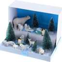 Glimin Polar Animals School Projects Set Diorama Supplies Kit Figurine Toys Model Diorama Project Set Educational Toys Birthday Gifts Decorations