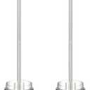 Beionxii Pendant Lights Kitchen Island 2 Pack, Brushed Nickel Hanging Lights Fixtures with Clear Glass, Kitchen Pendant Lighting Over Island, Hanging Lights for Sink Dining Room Entryway BX-PL03BN-2CG