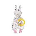 Manhattan Toy Cherry Blossom Days Baby Bunny Soothing Mini Blankie with Removable Silicone Teether