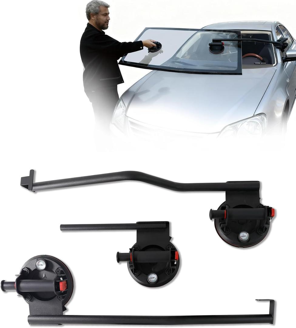 Windshield Installation Tool (Vacuum Chuck with Pressure Display), Auto Windshield Glass Installation Removal Tools, Suction Cup Holder for Replacing Car Windshields