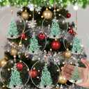 Yookeer 6 Pcs 4 Inch Coastal Christmas Ornament Xmas Ocean Themed Hanging Ornaments Aqua Christmas Tree Handmade Resin Seaglass Decor for Xmas Tree Beach Theme Birthday Home Decor