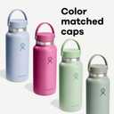 Hydro Flask Water Bottle - Insulated Stainless Steel - Wide Mouth Flex Lid, Non Spill, Leakproof and Refillable in 32 Oz Surf Blue