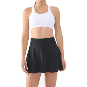Cosmolle Womens Tennis Skirts High Waisted Tummy Control Pleated Golf Skorts with Shorts Pockets for Workout, Pickleball (Black, M)