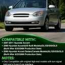 Headlights Assembly Replacement 1 PC Compatible with 2006-2011 Hyundai Accent Halogen Headlamps Head Lights Clear Lens, Left Side, NOT Including Bulbs