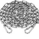 Dog Chain for Yard, 4MM 25FT Leads for Yard Heavy Duty Stainless Steel Dog Tie Out Cable Chew Proof Chain Leashes with Swivel Hook for Camping Outside