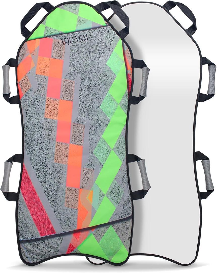 Foldable Snow Sled, Fits 2 Children or 1 Adult, Lightweight and Portable, Strong and Durable, Sturdy Fabric Stitching, Handles with Steering, Kid's Winter Fun 45"18"