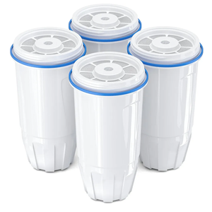 Upgraded Water Filter Replacement Fit for Zero Pitcher and Dispenser ZR001 ZR004 ZP006 ZR017, FiveStage Filter System, Effectively Reducing Lead, Chromium, and Contaminants, 4 Packs, By BOGDA