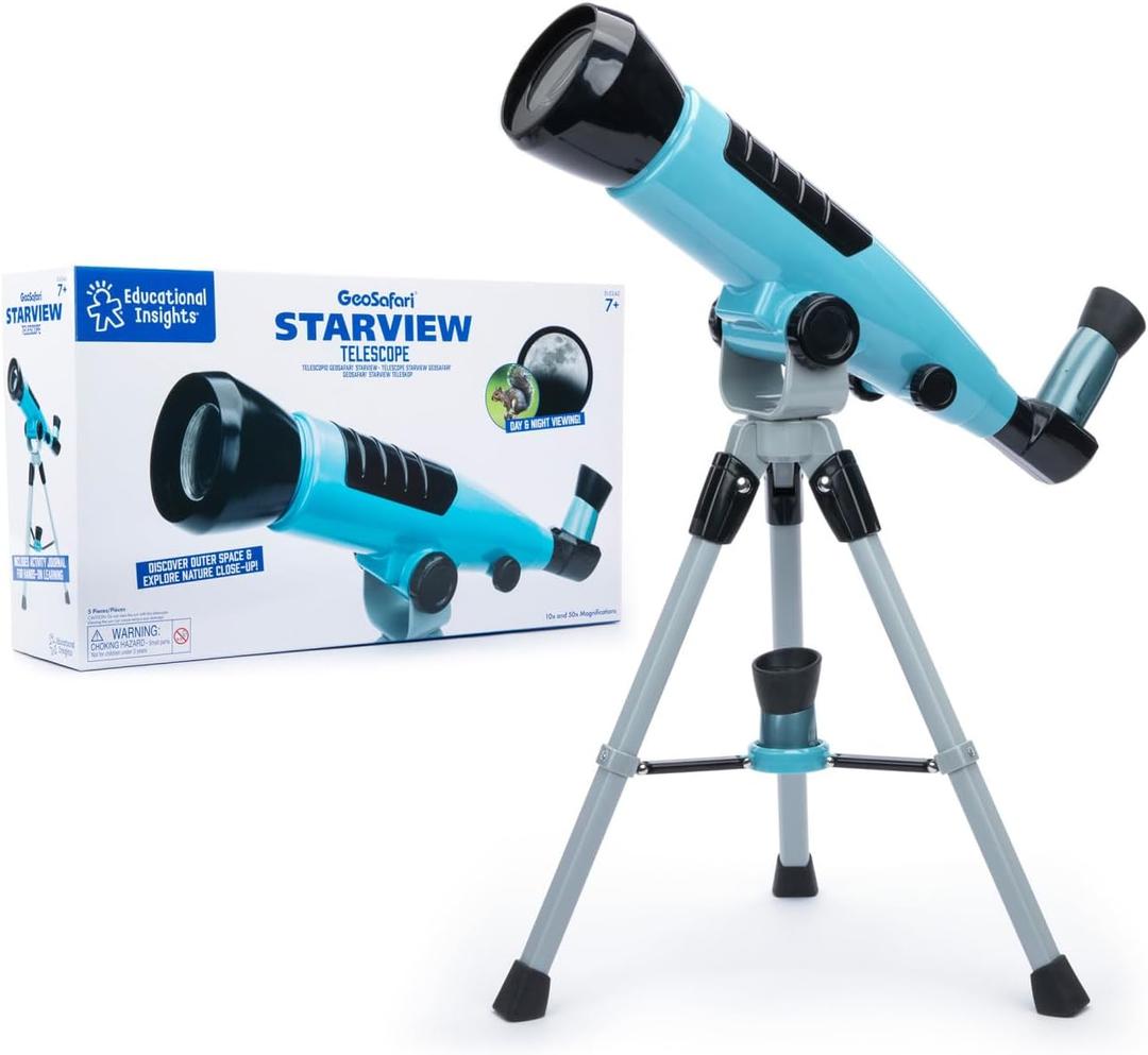 Educational Insights GeoSafari Starview Telescope - Kids Telescope for Beginner Astronomy, Stargazing & Viewing Planets, Home or Classroom Science Set, Space Discovery & STEM Gifts for Ages 7+