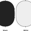 5x6.5ft Pop Up Backdrop, Double-Sided Black & White Collapsible Portable Photo Backdrop, Foldable Retractable Reflector Background for Photography, Headshots, Live Streaming, Video Calls