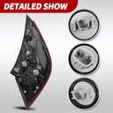Nakkaa Outer Tail Light Assembly with Bulb Compatible with Civic Sedan 4-Door 2016-2020 Passenger Side HO2805110 33500TBAA01