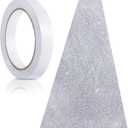 Tatuo Carpet Runner 2.46 x 30 ft Runway Rug 55 GSM Thickness with Carpet Tape for Prom Graduation Wedding Outdoor Indoor Hallway Movie Party Decoration Rug(2.46 x 30 Feet,Glitter Silver)