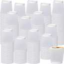 500 Pack Paper Espresso Coffee Cups,4 oz Disposable Coffee Cups,Corrugated Insulated Ripple Wall, Paper Ripple Cup for Coffee, Hot Chocolate and Hot Tea Drinks -White