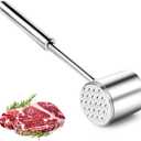 Meat Beater, Heavy Duty 304 Stainless Steel Meat Tenderizer Hammer, Dishwasher Safe, Kitchen Mallet for Steak, Chicken, Fish, Pork, Beef