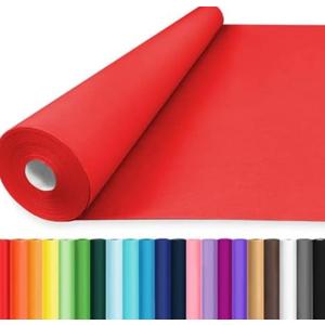 Vanhench Red Wrapping Paper 36" x 2400" (200'), Kraft Paper Roll for Bouquet Flower Wrapping, Art Crafts, Wedding, Birthday, Baby Shower,Mothers Day Gifts, Color Valentines Wrapping Paper Pack of 2