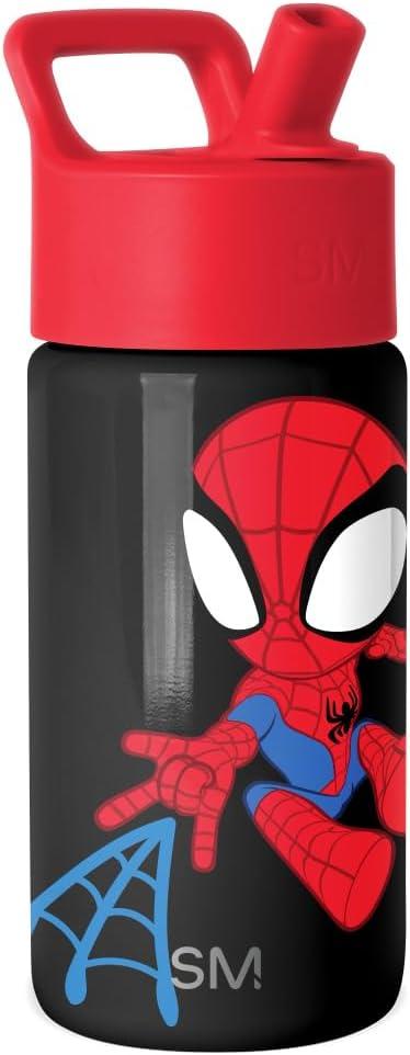 Simple Modern Kids Summit Water Bottle with Straw Lid | Marvel Spider Man 14oz Stainless Steel Cup Insulated Tumbler for Toddlers, Boys, School | Spidey Kid