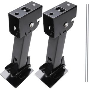 2 RV Attachable Telescoping Stabilizer Trailer Jacks - 1000lbs Cap Each for RV Trailer Camper Stabilizer Stands Accessories with Adjustment Jack Rod Handle Travel 11.4"-18"