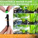 CARPATHEN 100 Drip Irrigation Emitters Vortex - Drip Irrigation Parts for Irrigation Kit - 1/4 inch Irrigation Tubing Compatible - 360 deg Adjustable Fan Sprayer for Raised Garden Bed, Potted Plants