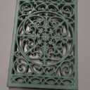 Sumnacon Cast Iron Trivet,9.6 x 6.3 Inch Metal Trivets with Rubber Feets,Heat Resistant Iron Trivets for Hot Dish Pot Pan Plate Teapot,Rustic Trivet Cast Iron for Kitchen Cooktop Dining Table, Green