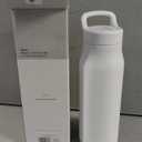 Simple Modern Water Bottle with Push Button Straw Lid | Ceramic-Lined Insulated Stainless Steel | Travel Water Bottles for Gym & Sports | Leak Proof | 34oz, Winter White