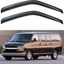 Window Visors Rain Guards for 1996-2026 Chevy Express Van, Window Vent Wind Shade Deflectors for 96-26 GMC Savana