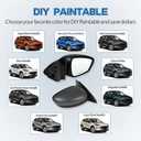 Right Passenger side Mirror Fits 2020-2026 Ford Escape with Blind Spot Mirror, Power Glass Without turn signals can be DIY Paintable Replace LJ6Z17683AFT LJ6Z17683DA LJ6Z17683DB(7 Pins)