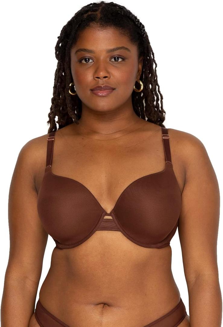 Smart & Sexy Women's Everyday Invisitble Full Coverage T-Shirt Bra, Underwire Bras for Women (34DD)