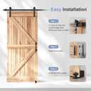 EaseLife 7 FT Sliding Barn Door Track and Handle Hardware Kit,Aluminum,Heavy Duty,Straight Pulley,Slide Smoothly Quietly,Easy Install (7FT Track Kit for 38"~42" Wide Single Door)