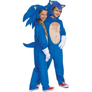 Sonic the Hedgehog Costume, Official Deluxe Sonic Movie Costume and Headpiece (Small (4-6))