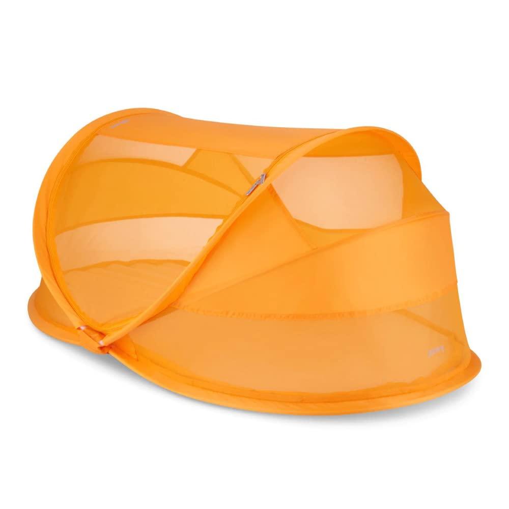 Joovy Gloo Portable Play Tent For Kids Featuring UPF 50 Sun Protection, Easy Pop-Up Setup, Bug-Proof Ultra-Fine Mesh, Self-Inflating Pad, And Roll-Down Shade Opening (Zinnia, Regular)