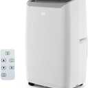 12,000 BTU Portable Air Conditioner for Room Up to 600 Sq.Ft, 4-in-1 AC Unit with Cooling, Fan, Dehumidifier & Sleep Mode, Remote Control & Window Kit Included for Home, Office, Apartment, White