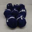 8 Pcs Chunky Yarn for Hand Knitting - Chunky Chenille Yarn for Crocheting - Fluffy Yarn for Crochet - Jumbo Yarn for Hand Knitting 28.4 yds 7.7 oz of Super Bulky Yarn (Navy Blue)
