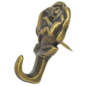 The Hillman Group 122292 Rose Push Pin Hanger, Antique Brass, The Hillman Group 122212 Antique Push Pin Hanger Brass Plated, 3-Pack, The Hillman Group 122222 Round Screw Ring Hanger, 1 1/8-Inch, Brass Plated