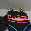 Svreeyer Teen Girls Swimsuit Color Block Sporty Bikini Sets with Cover Up Skirt 3 Piece Bathing Suit Size 15-16 Years