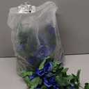 4 Pack (32FT) Artificial Rose Vine Fake Flowers Garland Hanging Silk Rose Ivy Plants Vine for Wedding Arch Party Garden Home Bedroom Office Wall Aesthetic Art Dcor (Royal Blue)