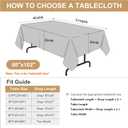 sancua 2 Pack White Tablecloth 60 x 102 Inch, Rectangle 6 Feet Table Cloth - Stain and Wrinkle Resistant Washable Polyester Table Cover for Dining Tables, Buffet Parties and Camping